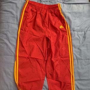 Adidas Red/Orange Nylon warm up Pants